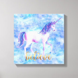 Believe Unicorn Canvas Print