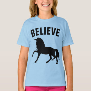 BELIEVE UNICORN Kids Girls T-shirts