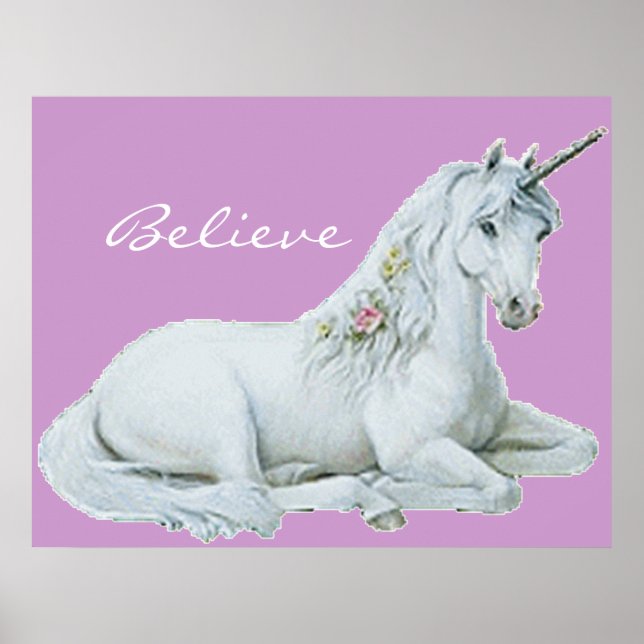 Believe Unicorn Poster (Front)