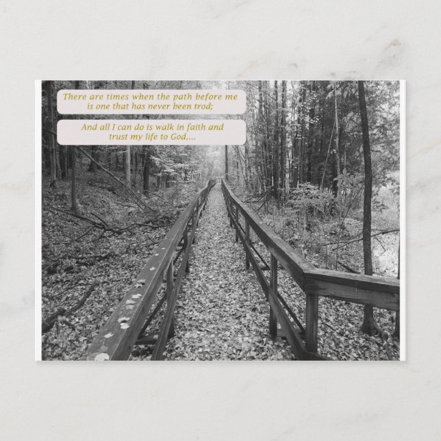 Believe - "Walk In Faith" Postcard (Front)