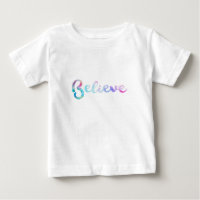 Believe Watercolor Typography Art