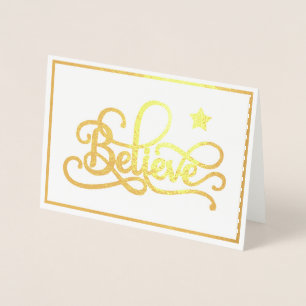Believe with star foil  foil card