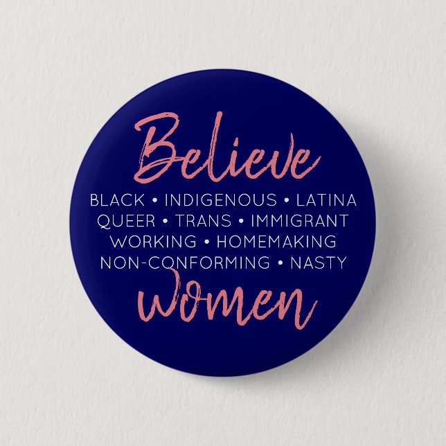 "Believe women" button (Front)