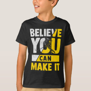 Believe You Can Achieve Your Hockey Goals Motivati T-Shirt