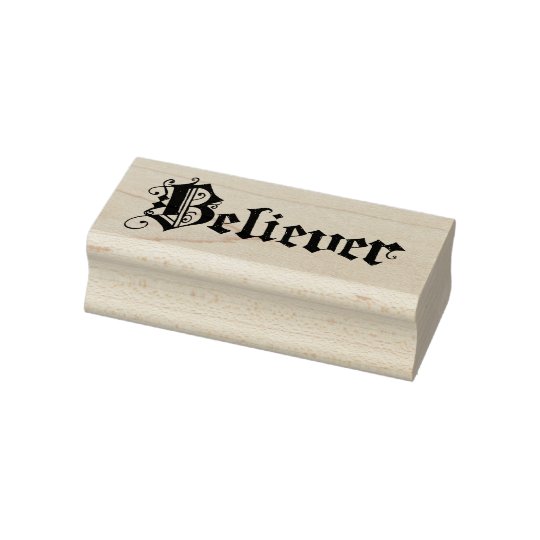 "Believer on a Cloud" Calligraphy on Rubber Stamp