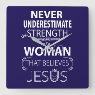 Believes in Jesus Wall Clocks Christian Woman