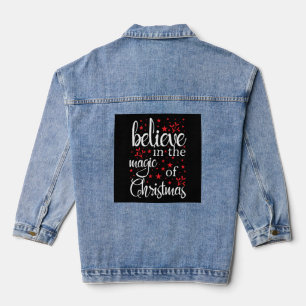 Belive in The Magic Of Christmas Denim Jacket