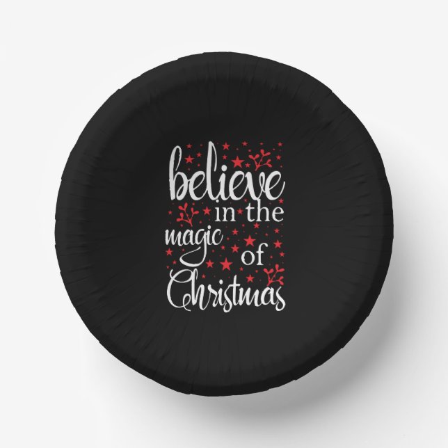 Belive in The Magic Of Christmas Paper Plate (Front)