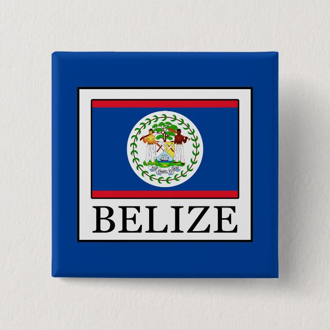 Belize 2 Inch Square Button (Front)