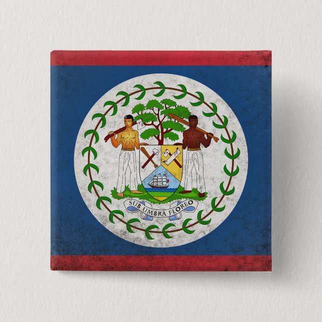 Belize 2 Inch Square Button (Front)