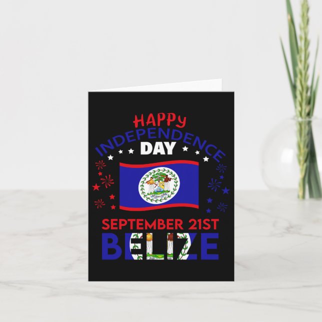 Belize 43rd Independence Day Belizean Pride Belize Card (Front)