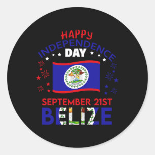 Belize 43rd Independence Day Belizean Pride Belize Classic Round Sticker