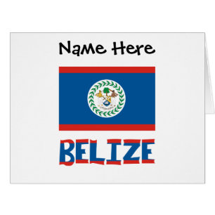 Belize and Belizean Flag with Your Name