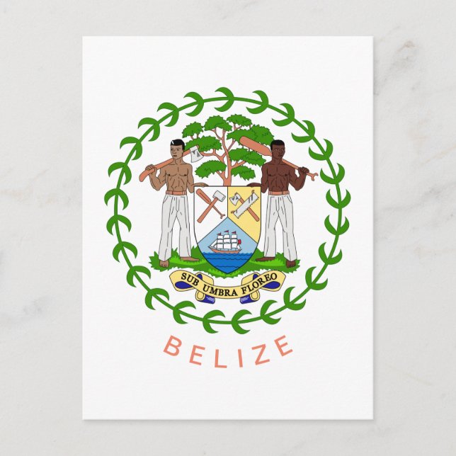 Bélize Armoiries Carte postale (Devant)