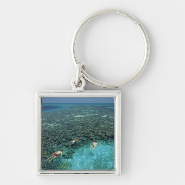Belize, Barrier Reef, Lighthouse Reef, Blue Keychain (Front)
