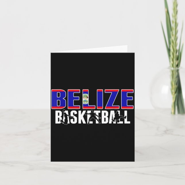 Belize Basball Fans Jersey Belizean Flag Slam Dunk Card (Front)