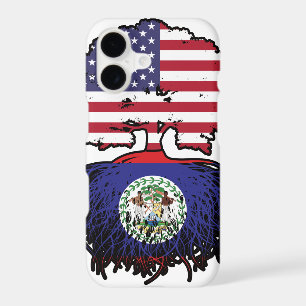 Belize Belizean American USA Tree Roots Flag
