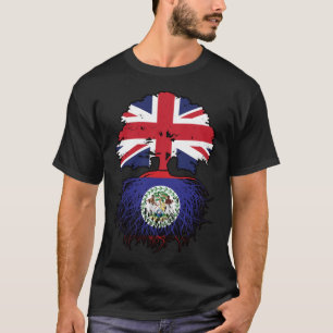 Belize Belizean British UK Tree Roots Flag T-Shirt