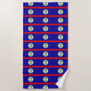 Belize Belizean Flag Beach Towel