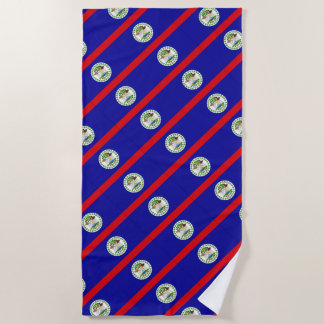 Belize Belizean Flag Beach Towel