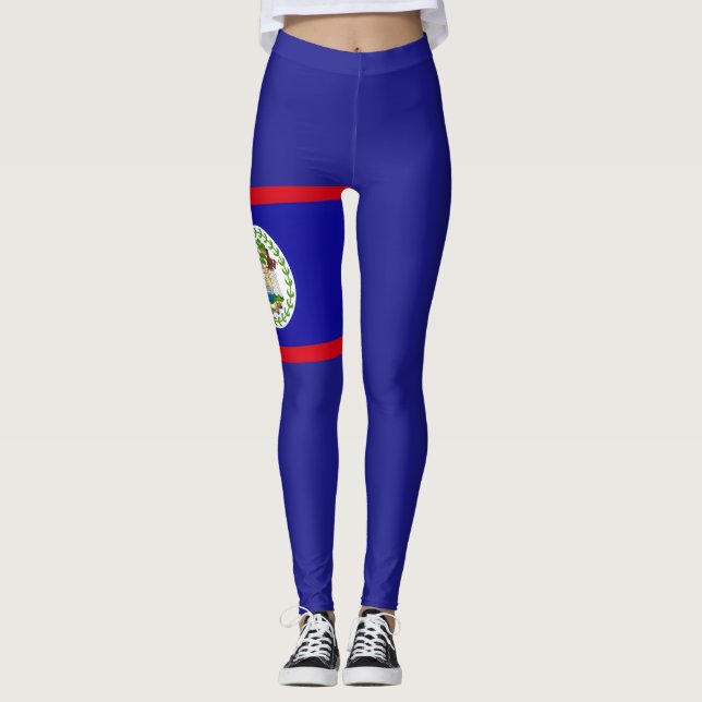 Belize Belizean Kriol Flag Leggings (Front)