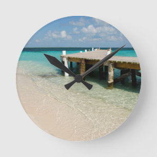 Belize, Caribbean Sea, Goff Caye. A Small Island Round Clock