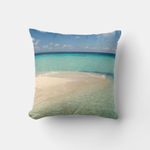 Belize, Caribbean Sea. Goff Caye, A Small Island Throw Pillow