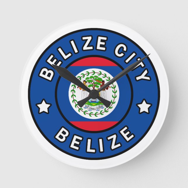 Belize City Belize Round Clock (Front)