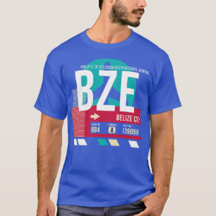 Belize City BZE Airport Code Baggage Tag E T-Shirt