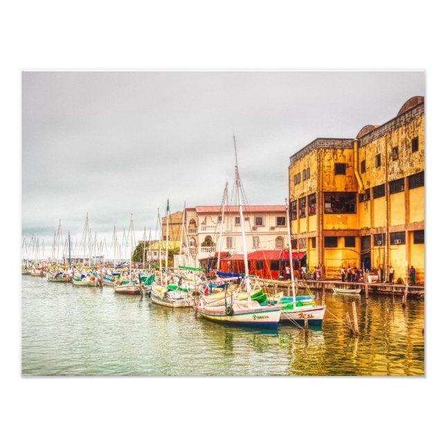 Belize City Harbour Photo Art Print (Front)