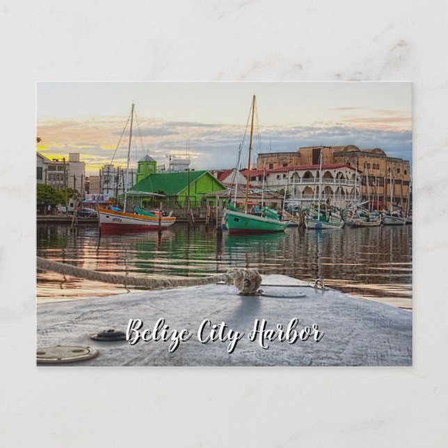 Belize City Harbour Poster Postcard (Front)