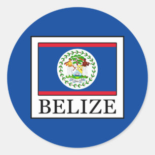 Belize Classic Round Sticker