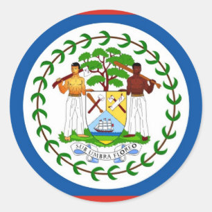 Belize Classic Round Sticker