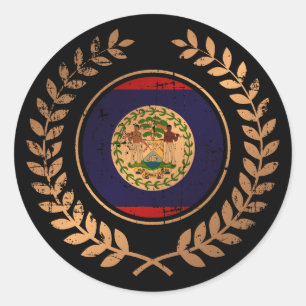 Belize Classic Round Sticker