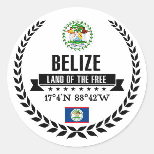 Belize Classic Round Sticker