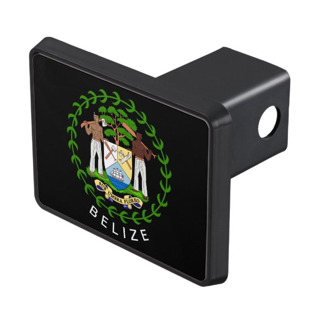Belize Coat of Arms Trailer Hitch Cover (Top Right)