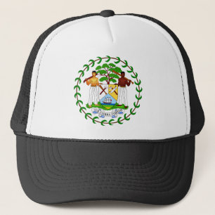 Belize coat of arms trucker hat