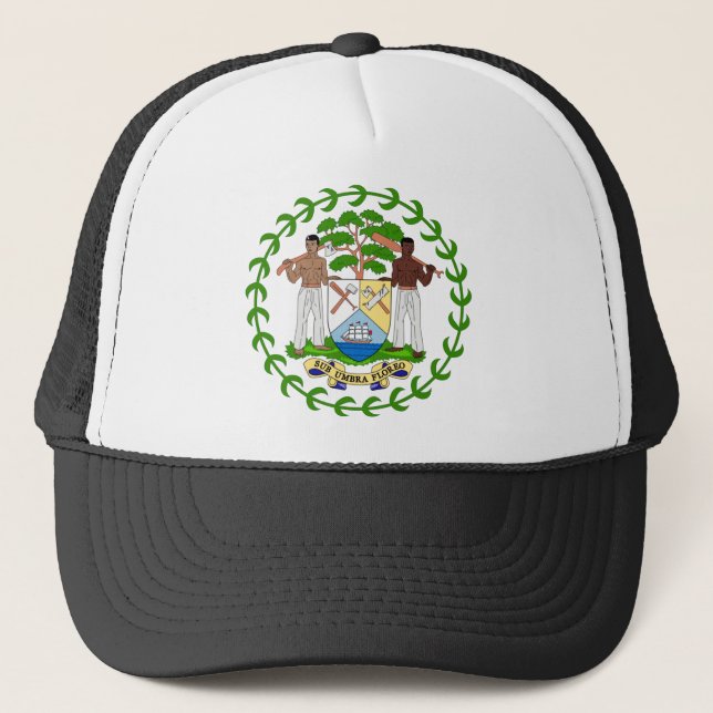 belize emblem trucker hat (Front)