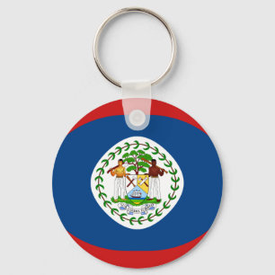 Belize Fisheye Flag Keychain