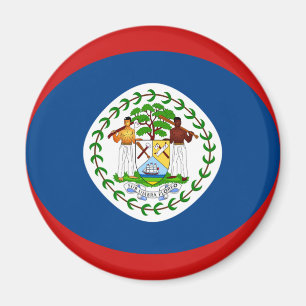 Belize Fisheye Flag Magnet