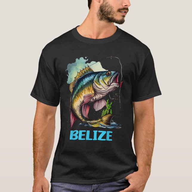 Belize Fishing Trip Fisher Fish Souvenir Memorabil T-Shirt (Front)
