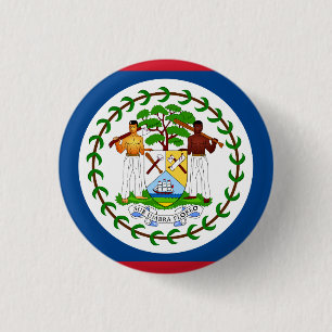 Belize Flag 1 Inch Round Button