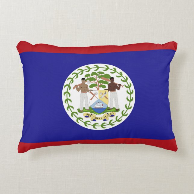 Belize flag accent pillow (Front)