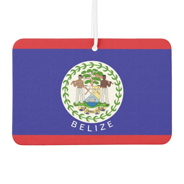 Belize Flag Air Freshener (Front)