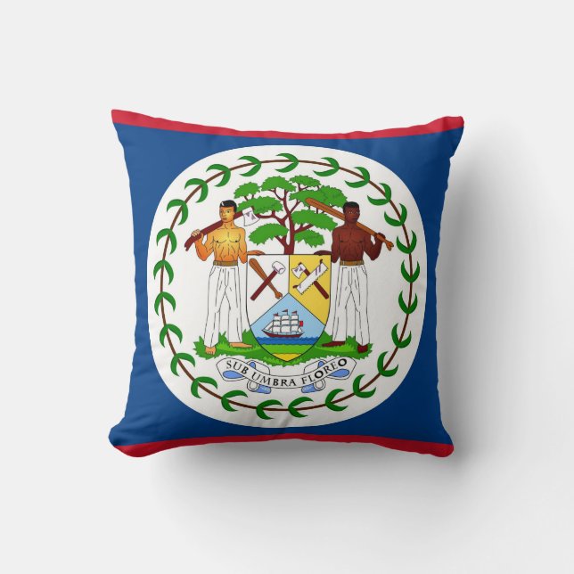 Belize Flag American MoJo Pillow (Front)
