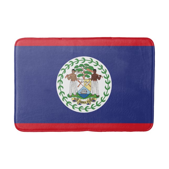 Belize Flag Bath Mat (Front)