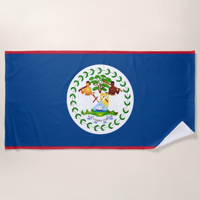 Belize flag Beach Towel (Front)