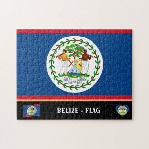 Belize Flag & Belize country / Belize Jigsaw Puzzle