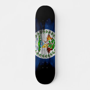 Belize flag brush stroke, national flag skateboard