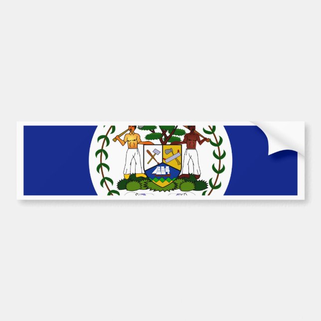 Belize Flag Bumper Sticker (Front)